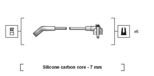 Tändkabelsats Magneti marelli 941318111137 MAGNETI MARELLI