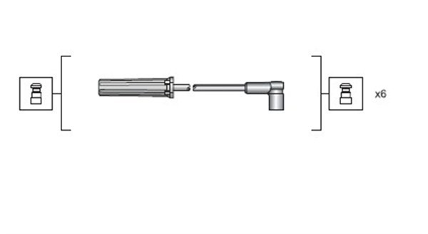 Tändkabelsats Magneti marelli 941318111143 MAGNETI MARELLI
