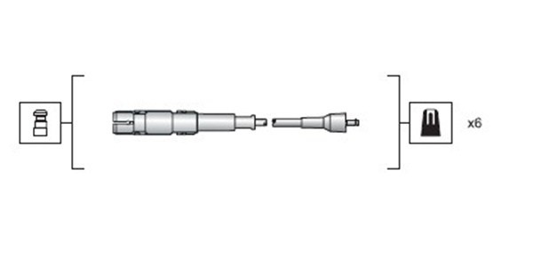 Tändkabelsats Magneti marelli 941318111149 MAGNETI MARELLI
