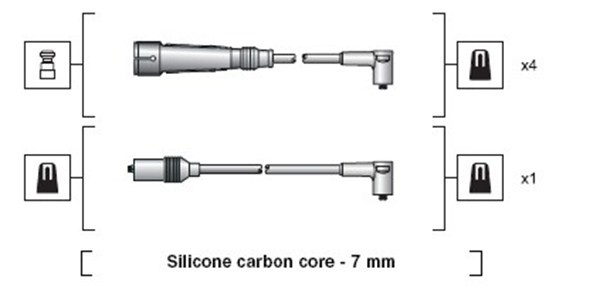 Tändkabelsats Magneti marelli 941318111157 MAGNETI MARELLI