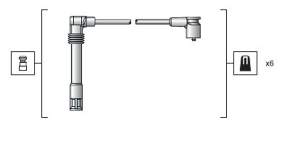 Tändkabelsats Magneti marelli 941318111162 MAGNETI MARELLI