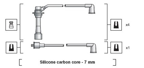 Tändkabelsats Magneti marelli 941318111178 MAGNETI MARELLI