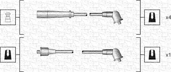 Tändkabelsats Magneti marelli 941318111185 MAGNETI MARELLI