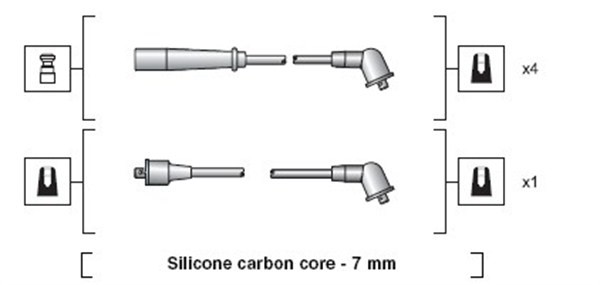 Tändkabelsats Magneti marelli 941318111185 MAGNETI MARELLI