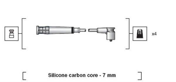 Tändkabelsats Magneti marelli 941318111269 MAGNETI MARELLI