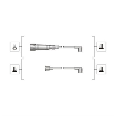 Tändkabelsats Magneti marelli 941319170004 MAGNETI MARELLI