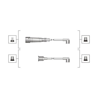 Tändkabelsats Magneti marelli 941319170017 MAGNETI MARELLI