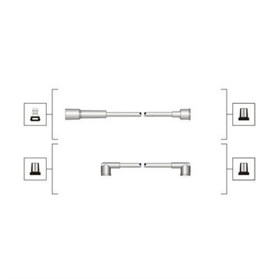 Tändkabelsats Magneti marelli 941319170019 MAGNETI MARELLI