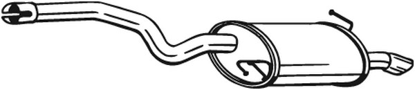 Bakre ljuddämpare Bosal 105-229 BOSAL