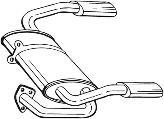 Bakre ljuddämpare Bosal 115-335 BOSAL
