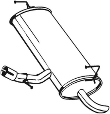 Bakre ljuddämpare Bosal 145-285 BOSAL
