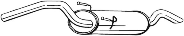 Bakre ljuddämpare Bosal 148-265 BOSAL