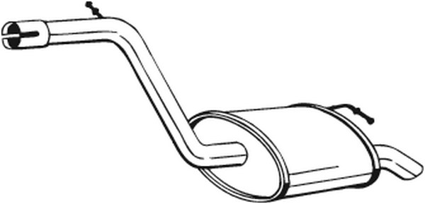 Bakre ljuddämpare Bosal 154-185 BOSAL