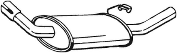Bakre ljuddämpare Bosal 154-801 BOSAL
