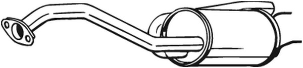 Bakre ljuddämpare Bosal 163-057 BOSAL