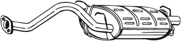 Bakre ljuddämpare Bosal 163-349 BOSAL