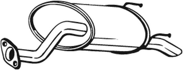 Bakre ljuddämpare Bosal 163-395 BOSAL