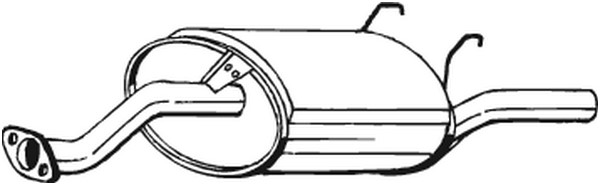 Bakre ljuddämpare Bosal 163-727 BOSAL