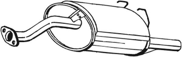 Bakre ljuddämpare Bosal 163-729 BOSAL