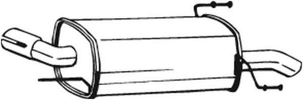 Bakre ljuddämpare Bosal 185-201 BOSAL