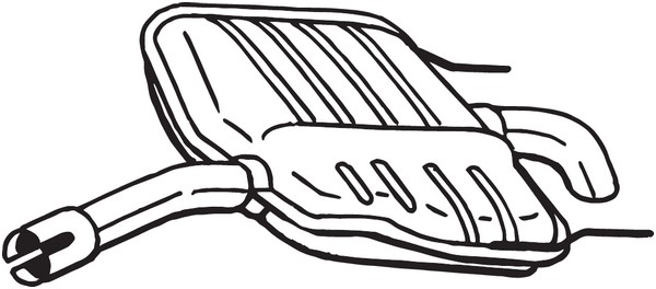 Bakre ljuddämpare, Höger bak Bosal 185-569 BOSAL Bakre ljuddämpare, Höger bak Bosal 185-569 BOSAL