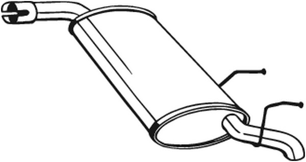 Bakre ljuddämpare Bosal 185-665 BOSAL