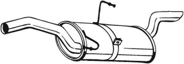 Bakre ljuddämpare Bosal 190-101 BOSAL