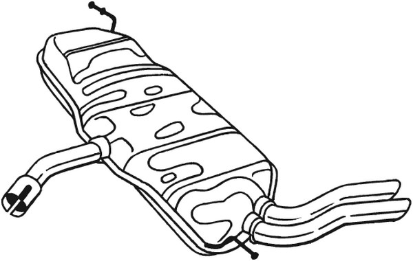 Bakre ljuddämpare Bosal 227-231 BOSAL