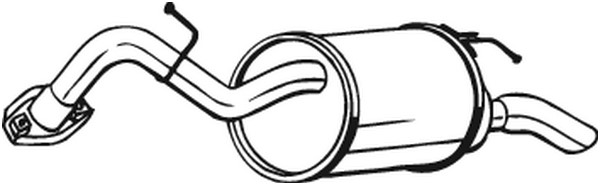 Bakre ljuddämpare Bosal 228-001 BOSAL