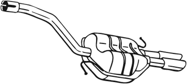 Bakre ljuddämpare Bosal 233-155 BOSAL