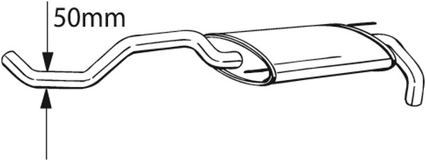 Bakre ljuddämpare Bosal 233-399 BOSAL