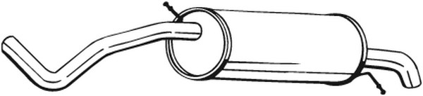 Bakre ljuddämpare Bosal 278-233 BOSAL