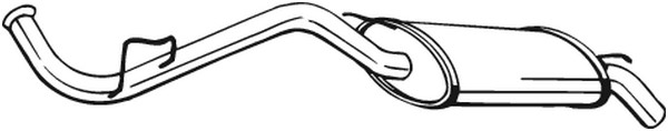 Bakre ljuddämpare Bosal 278-419 BOSAL