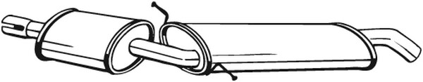 Mittenljuddämpare Bosal 279-167 BOSAL