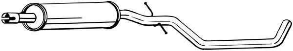 Mittenljuddämpare Bosal 281-911 BOSAL