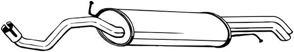 Bakre ljuddämpare Bosal 281-999 BOSAL