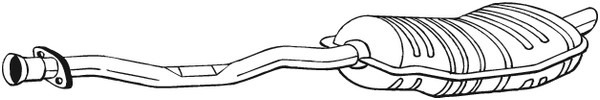 Bakre ljuddämpare Bosal 282-217 BOSAL