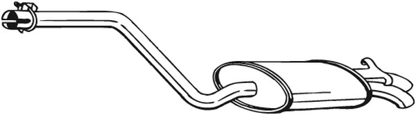 Bakre ljuddämpare Bosal 282-333 BOSAL