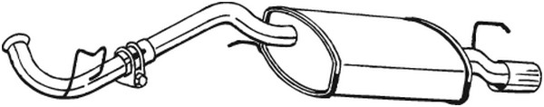 Bakre ljuddämpare Bosal 282-511 BOSAL