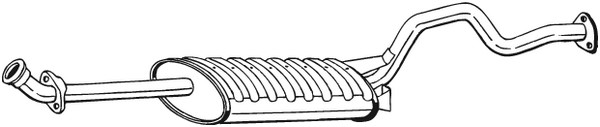 Mittenljuddämpare Bosal 282-891 BOSAL