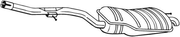 Bakre ljuddämpare Bosal 283-497 BOSAL