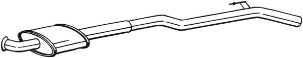 Mittenljuddämpare Bosal 283-547 BOSAL
