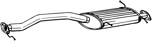 Mittenljuddämpare Bosal 283-873 BOSAL