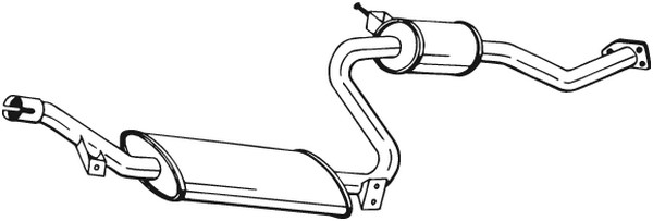 Mittenljuddämpare, Mitt Bosal 284-155 BOSAL