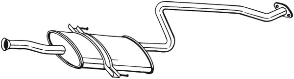 Mittenljuddämpare Bosal 284-301 BOSAL