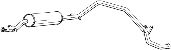 Bakre ljuddämpare Bosal 284-497 BOSAL