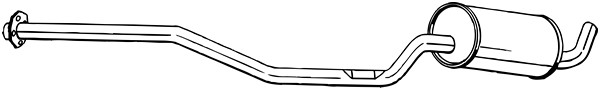 Mittenljuddämpare Bosal 286-007 BOSAL