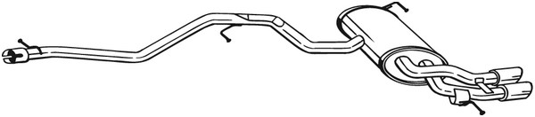 Bakre ljuddämpare Bosal 286-363 BOSAL