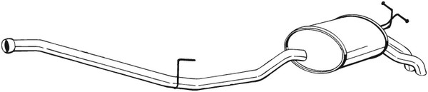 Bakre ljuddämpare Bosal 287-087 BOSAL