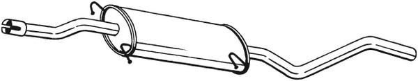 Mittenljuddämpare Bosal 287-433 BOSAL